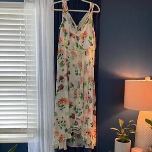 Calvin Klein Multicolor Floral Faux Wrap Dress